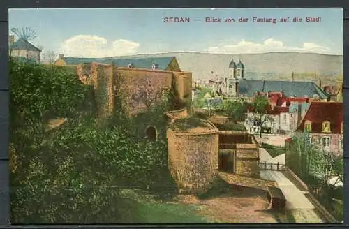 (04044) Sedan - Blick von der Festung auf die Stadt - beschrieben 25.3.1917 - Feldpost
