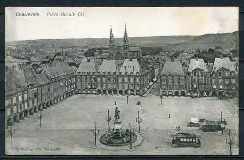 (04040) Charleville - Place Ducale (2) - gel. 6.2.1918 - Feldpost