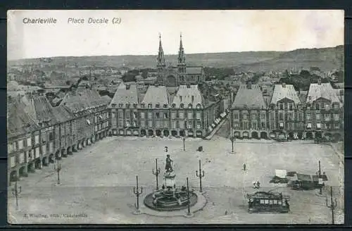 (4040) Charleville - Place Ducale (2) - gel. 6.2.1918 - Feldpost