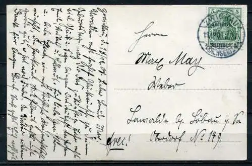 (4026) Zwickau i. Sa. - Schwanenschloß - gel. 18.12.1909 - Stempel: Zwickau