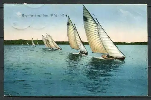 (4022) Segelport auf dem Müggelsee - gel. 23.7.1923 - Segelboote