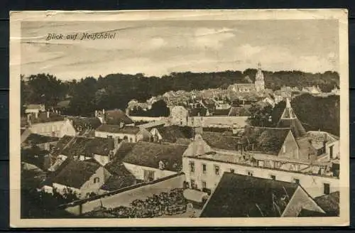 (04021) Blick auf Neuschâtel - gel. 10.4.1916 Feldpostexped. - Stempel: S.B. Rekruten-Dep. 32. Inf.-Div. XII. Armeekorps