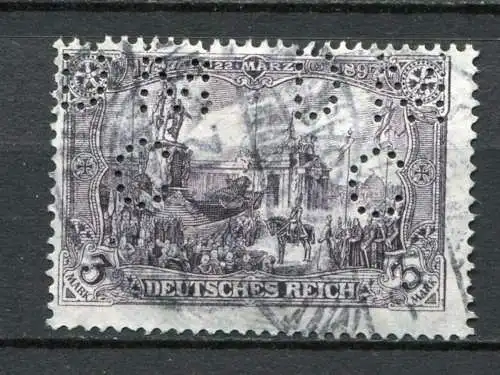 (3453)  Deutsches Reich Nr.96 A I         O  gestempelt / Perfin.DMC