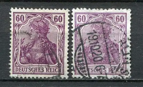 Deutsches Reich Nr.92 II         O  used       (3447) 2 Stück