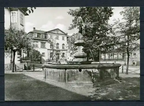 (3952) Ilmenau / Hennebrunnen und Goetheschlößchen - Echt Foto s/w - DDR - n. gel.