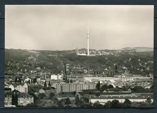 (03869) Dresden / Blick vom Rathaus zum Fernsehturm - s/w - n. gel. - DDR - P 2/72  - Verlag Görtz