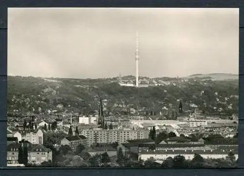 (3869) Dresden / Blick vom Rathaus zum Fernsehturm - s/w - n. gel. - DDR - P 2/72  - Verlag Görtz