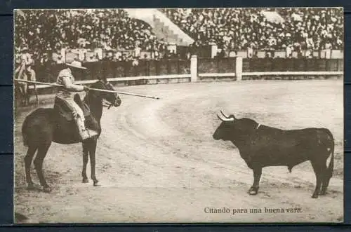 (3779) Stierkampf/ Torero/ Stierkampf-Szene - gel. - geschrieb. Datum: 28.12.1928