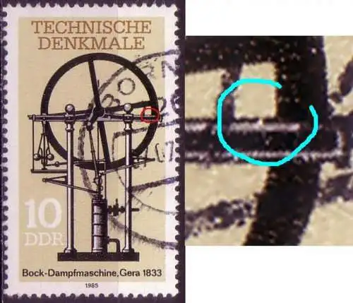 (22307) DDR Nr.2957       O   gestempelt / Schwarze Linie rechts am Rad eingekerbt ( f 7 )