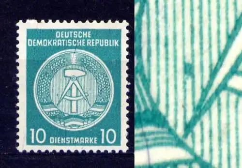 DDR Dienst Nr.35 B      **  mint       (22276) Punkt links neben dem Zirkel