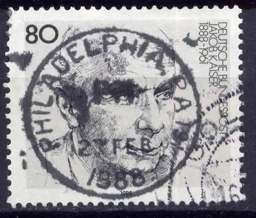 (10768) BRD Nr.1350       O  gestempelt /   USA Vollstempel Philapelphia !