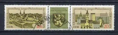 DDR Nr.2153/4 Streifen          O   used      (21669) ( Jahr: 1976 )