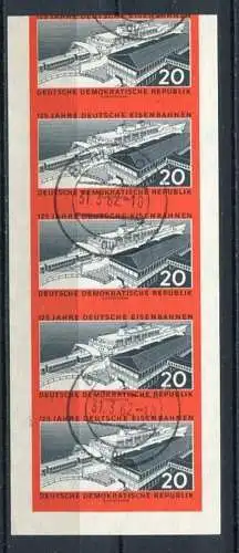 DDR Nr.805B Fünferstreifen!   O used   (21178)  (Jahr:1960)