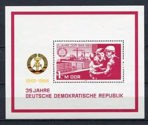 DDR Block 78        **  mint      (21074) ( Jahr: 1984 )