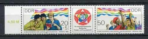 (21061) DDR Nr.2959/60 Streifen          **  postfrisch  Rand