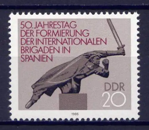 DDR Nr.3050        **  mint      (9564) ( Jahr: 1986 )