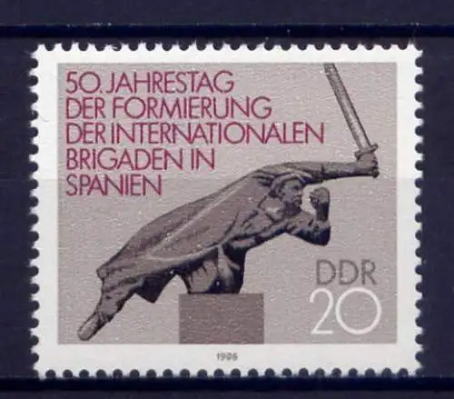 DDR Nr.3050        **  mint      (9563) ( Jahr: 1986 )