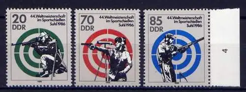 DDR Nr.3045/7         **  mint      (2952) ( Jahr: 1986 )