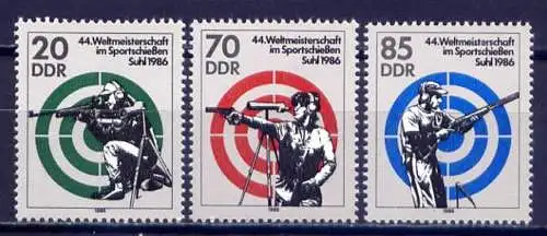 DDR Nr.3045/7         **  mint      (9552) ( Jahr: 1986 )