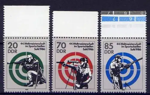 (9553) DDR Nr.3045/7         **  postfrisch  Rand