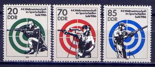 DDR Nr.3045/7         **  mint      (9551) ( Jahr: 1986 )