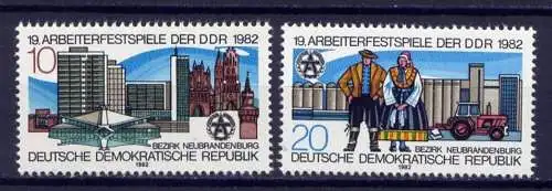 DDR Nr.2706/7             **  mint       (1111) ( Jahr: 1982 )