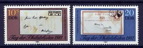 DDR Nr.2646/7            **  mint       (1049) ( Jahr: 1981 )