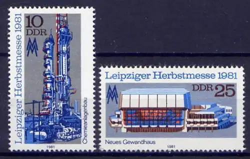 DDR Nr.2634/5             **  mint       (8842) ( Jahr: 1981 )