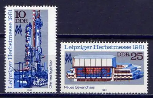 DDR Nr.2634/5             **  mint       (8843) ( Jahr: 1981 )