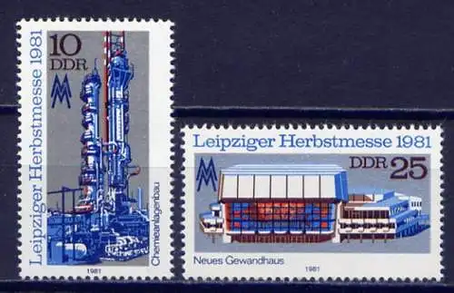 DDR Nr.2634/5             **  mint       (8844) ( Jahr: 1981 )