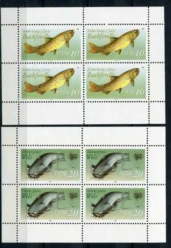 (20947) DDR Nr.3096/7 I Zwei Kleinbögen       **  postfrisch