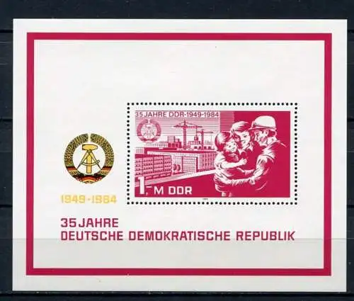 DDR Block 75     **  mint       (20931) ( Jahr: 1984 )