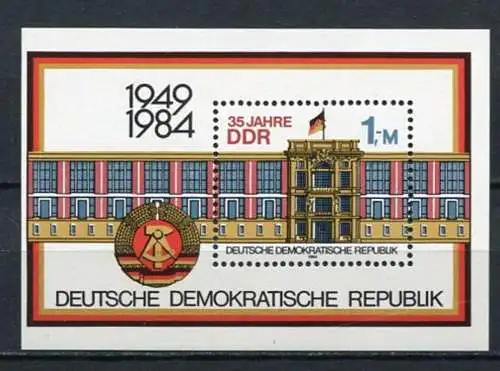 DDR Block 77     **  mint       (20930) ( Jahr: 1984 )