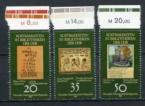 DDR Nr.2636/8             **  mint       (20752) ( Jahr: 1981 ) Rand