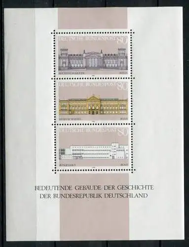 (9990) BRD Nr.1287/9 , Block 20          **  postfrisch