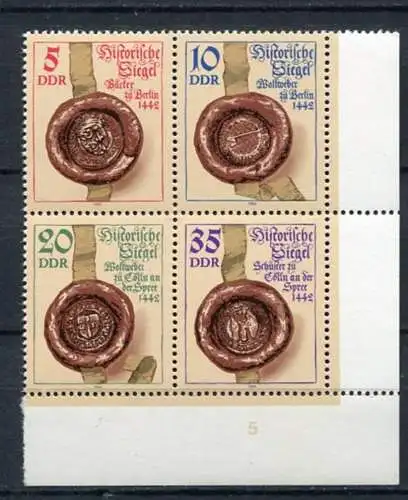 DDR Nr.2884/7          **  mint      (20721) ( Jahr: 1984 ) Eckrand