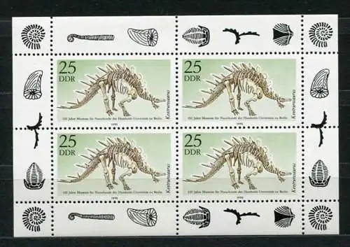 (20719) DDR Nr.3325 Kleinbogen     **  postfrisch