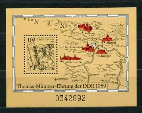 DDR Block 97     **  mint      (20683) ( Jahr: 1988 )
