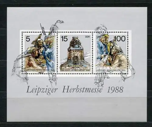 (20671) DDR Nr.3193/5  Block 95     **  postfrisch