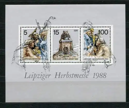 (20670) DDR Nr.3193/5  Block 95     **  postfrisch