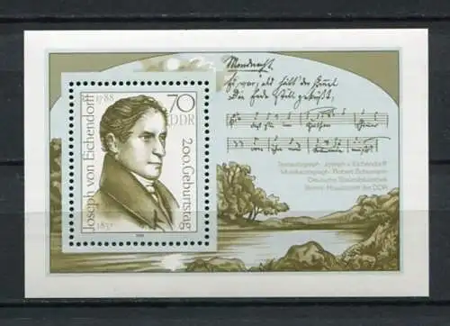 (20655) DDR Nr.3155  Block 92     **  postfrisch