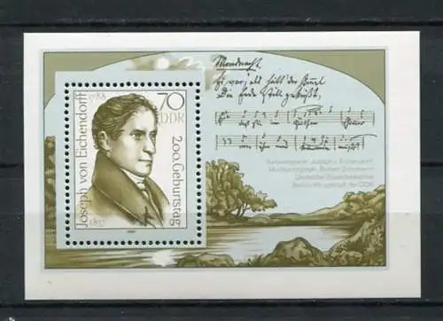 (20654) DDR Nr.3155  Block 92     **  postfrisch