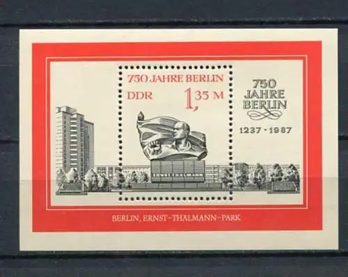 DDR Block 89      **  mint      (20641) ( Jahr: 1987 )