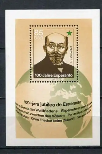 (20633) DDR Nr.3106  Block 87       **  postfrisch