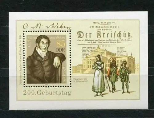 (20618) DDR Nr.3055  Block 86        **  postfrisch