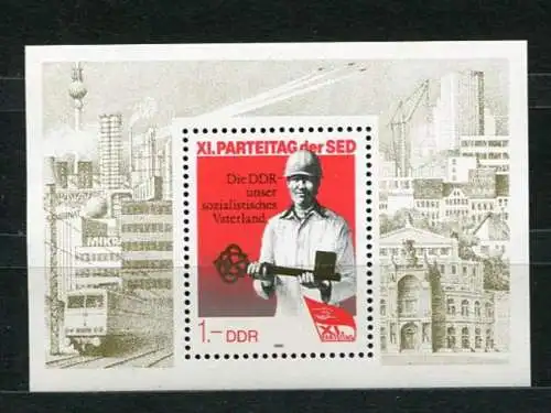 (20605) DDR Nr.3013 Block 83          **  postfrisch