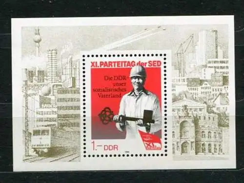 (20604) DDR Nr.3013  Block 83         **  postfrisch