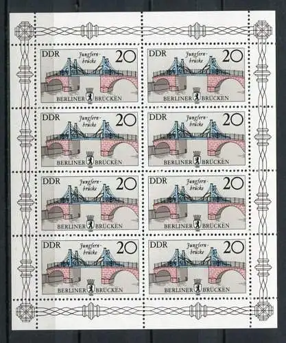 (20598) DDR Nr.2973 II Kleinbogen   **   postfrisch