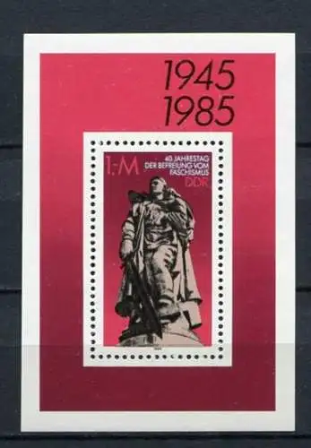 (20592) DDR Nr.2945  Block 82          **  postfrisch