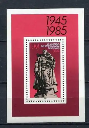 (20591) DDR Nr.2945  Block 82          **  postfrisch